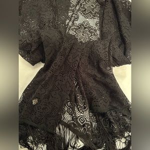 Black swimming cover up